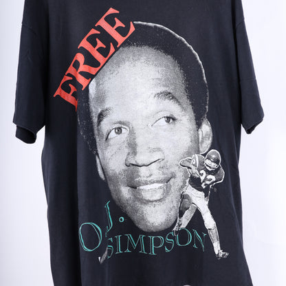 FREE OJ SIMPSON HE WILL ALWAYS BE MY HERO VINTAGE T-SHIRT