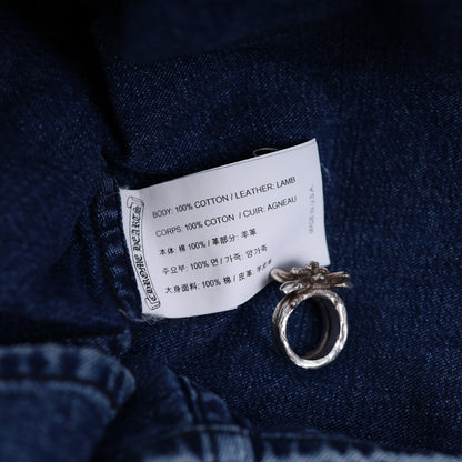 CHROME HEARTS CROSS PATCH SLEEVE DENIM SHIRT