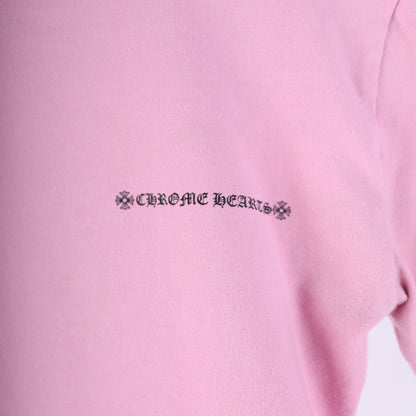 CH MATTY BOY PINK CROP TOP FLAMES