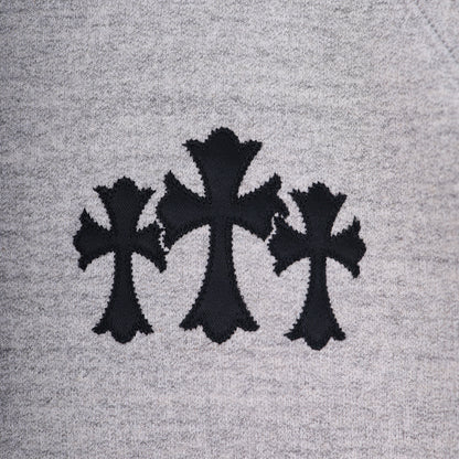 CH CEMETERY BLACK PATCH HEATHER GREY CREWNECK