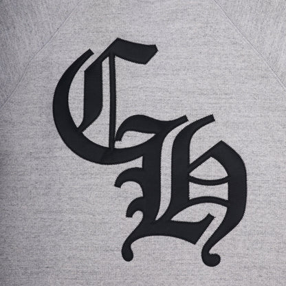 CH CEMETERY BLACK PATCH HEATHER GREY CREWNECK