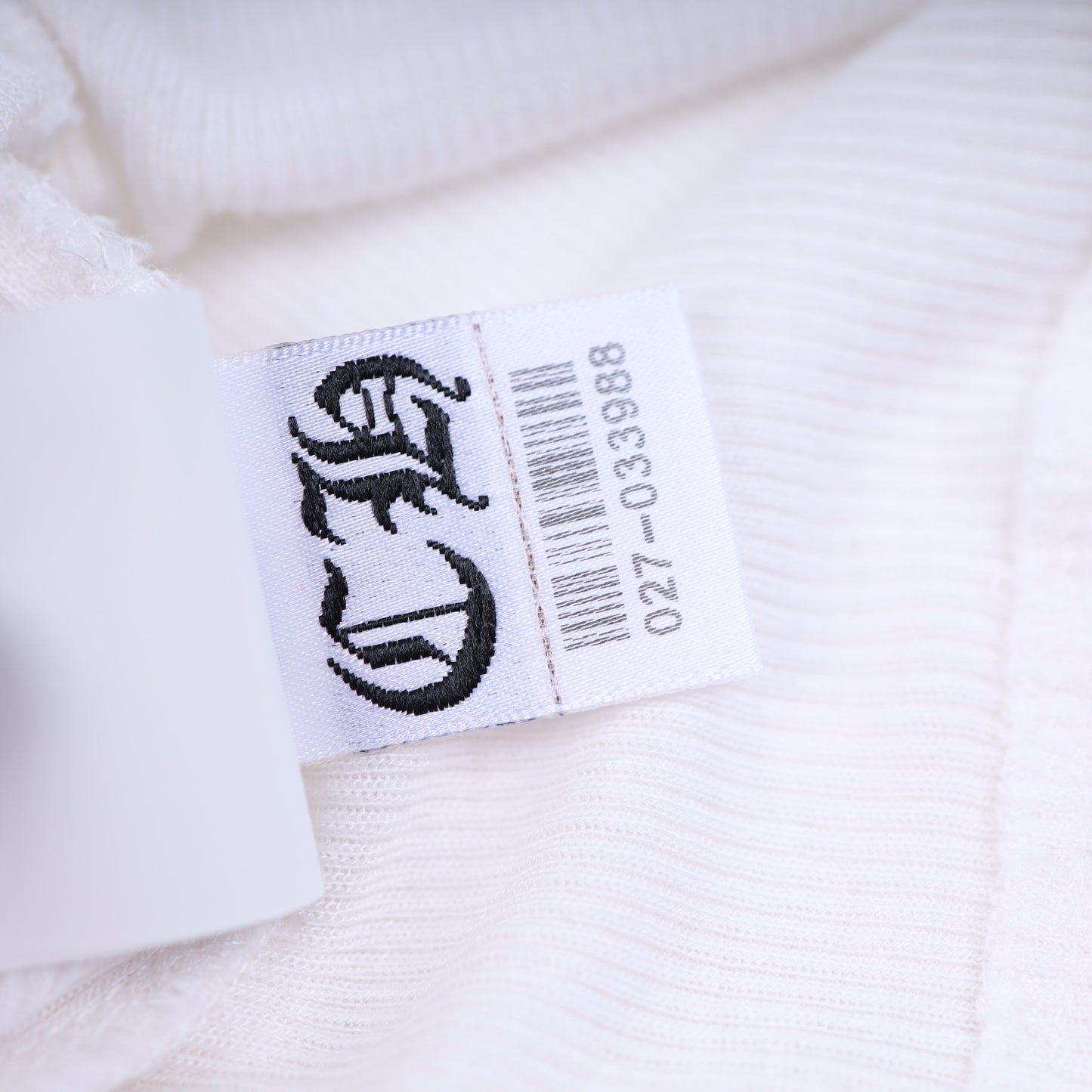 Chrome Hearts Womans White SCRIPT Mock Neck