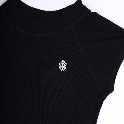 Chrome Hearts Womans Black DAGGER Mock Neck
