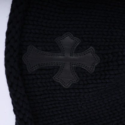 CHROME HEARTS BLACK CROSS PATCH BEANIE