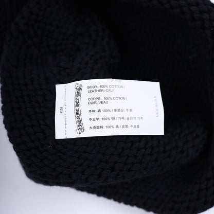 CHROME HEARTS BLACK CROSS PATCH BEANIE