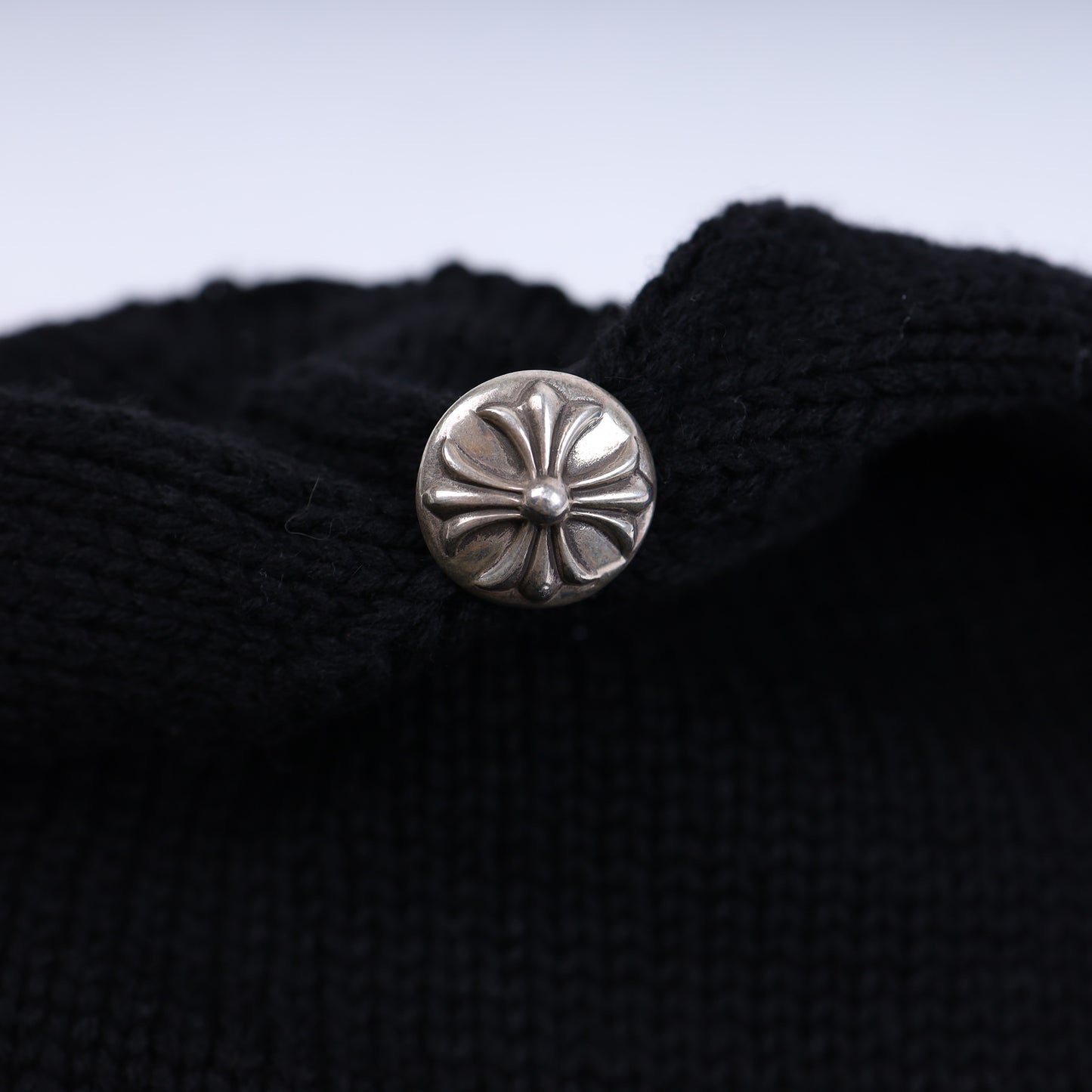 CHROME HEARTS CROSS WEAVE CASHMERE BEANIE