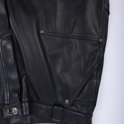 Chrome Hearts Leather Double Knee Carpenter Pants