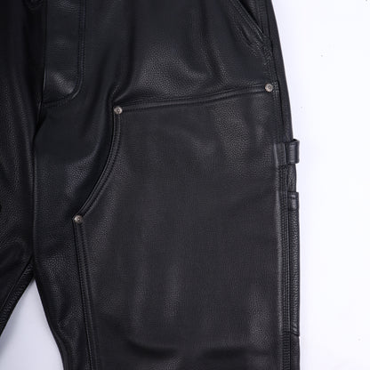 Chrome Hearts Leather Double Knee Carpenter Pants