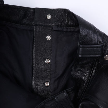 Chrome Hearts Leather Double Knee Carpenter Pants