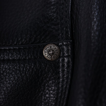 Chrome Hearts Leather Double Knee Carpenter Pants