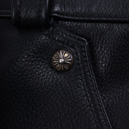 Chrome Hearts Leather Double Knee Carpenter Pants