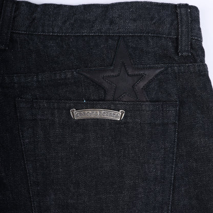 CHROME HEARTS STAR PATCH DENIM JEANS 38