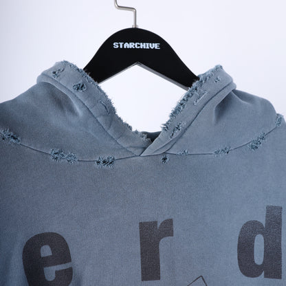 ERD DRESSING UP TIME BLUE THRASHED HOODIE