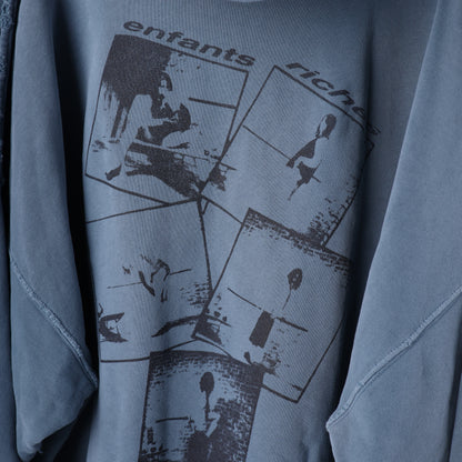 ERD DRESSING UP TIME BLUE THRASHED HOODIE