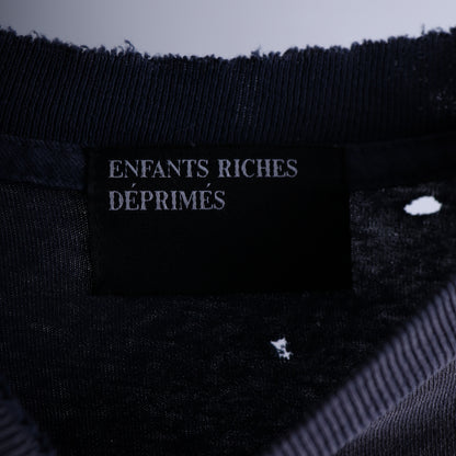 ERD THRASHED DESTROYED LOGO POCKET TEE FADED BLUE