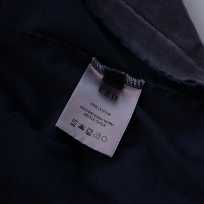 ERD THRASHED DESTROYED LOGO POCKET TEE FADED BLUE