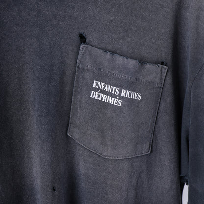 Thrashed Black ERD Pocket Tee
