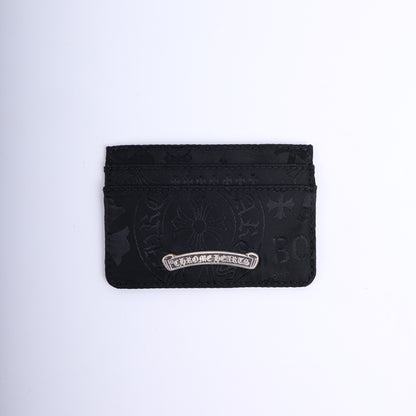 BLACK CHROME HEARTS NYLON STENCIL CARD HOLDER