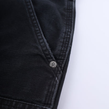 SEX RECORDS BLACK DOUBLE KNEE PANTS