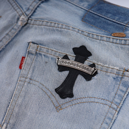 BLACK CROSS PATCH 501 LEVI'S DENIM