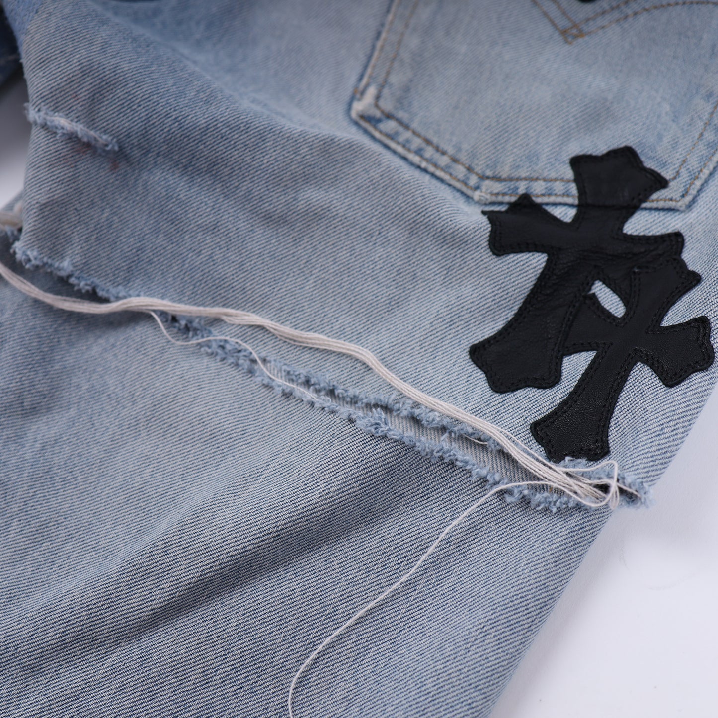 BLACK CROSS PATCH 501 LEVI'S DENIM