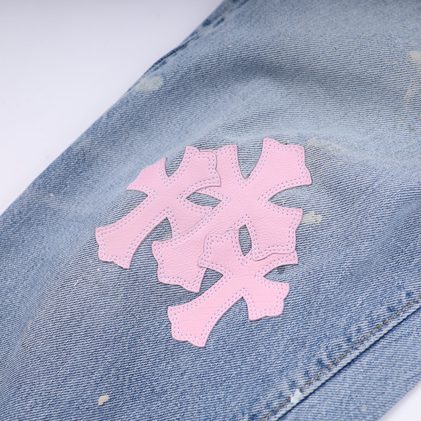 PINK CROSS PATCH 501 LEVI'S DENIM