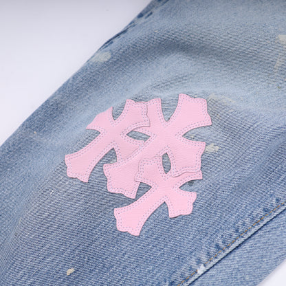 PINK CROSS PATCH 501 LEVI'S DENIM