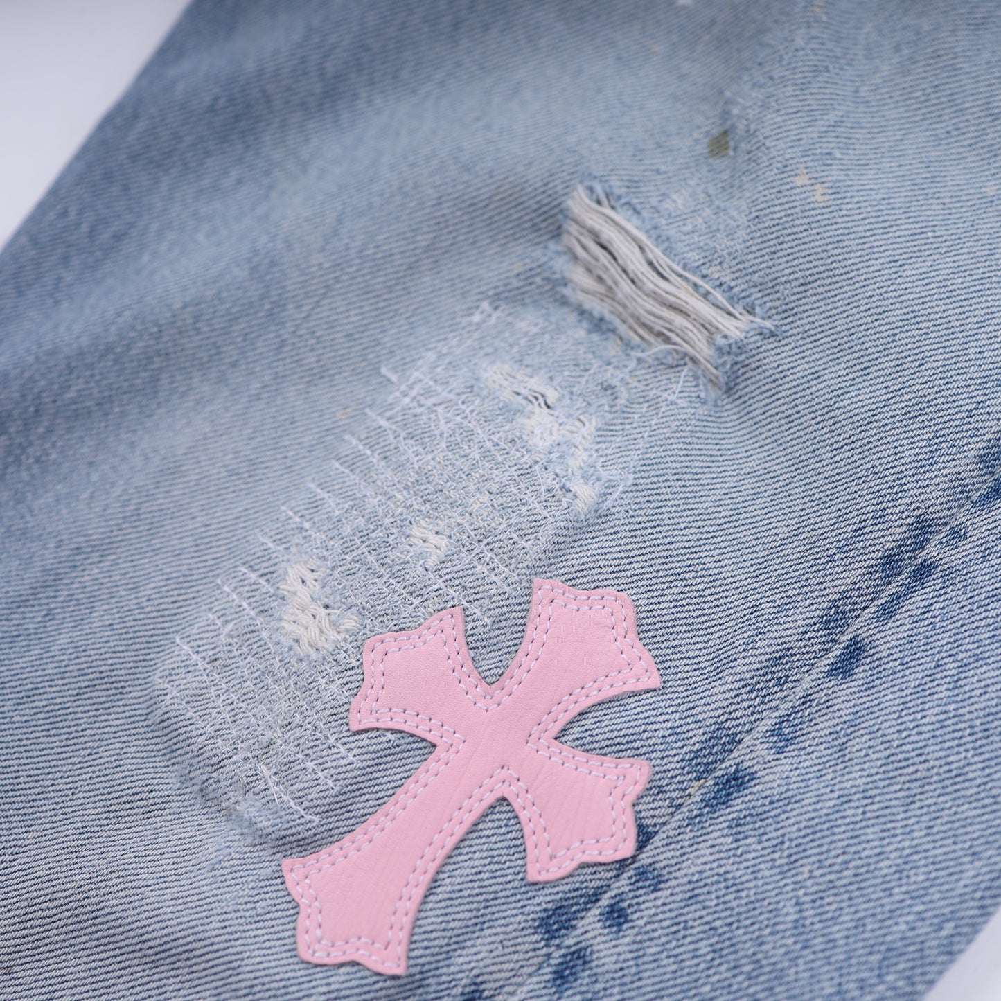 PINK CROSS PATCH 501 LEVI'S DENIM