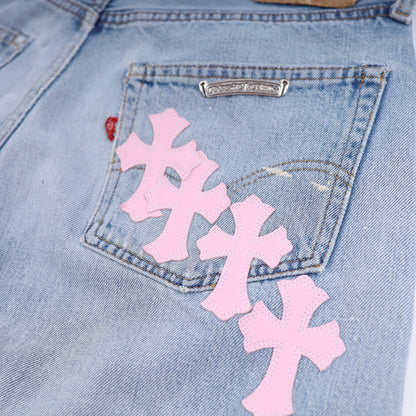 PINK CROSS PATCH 501 LEVI'S DENIM