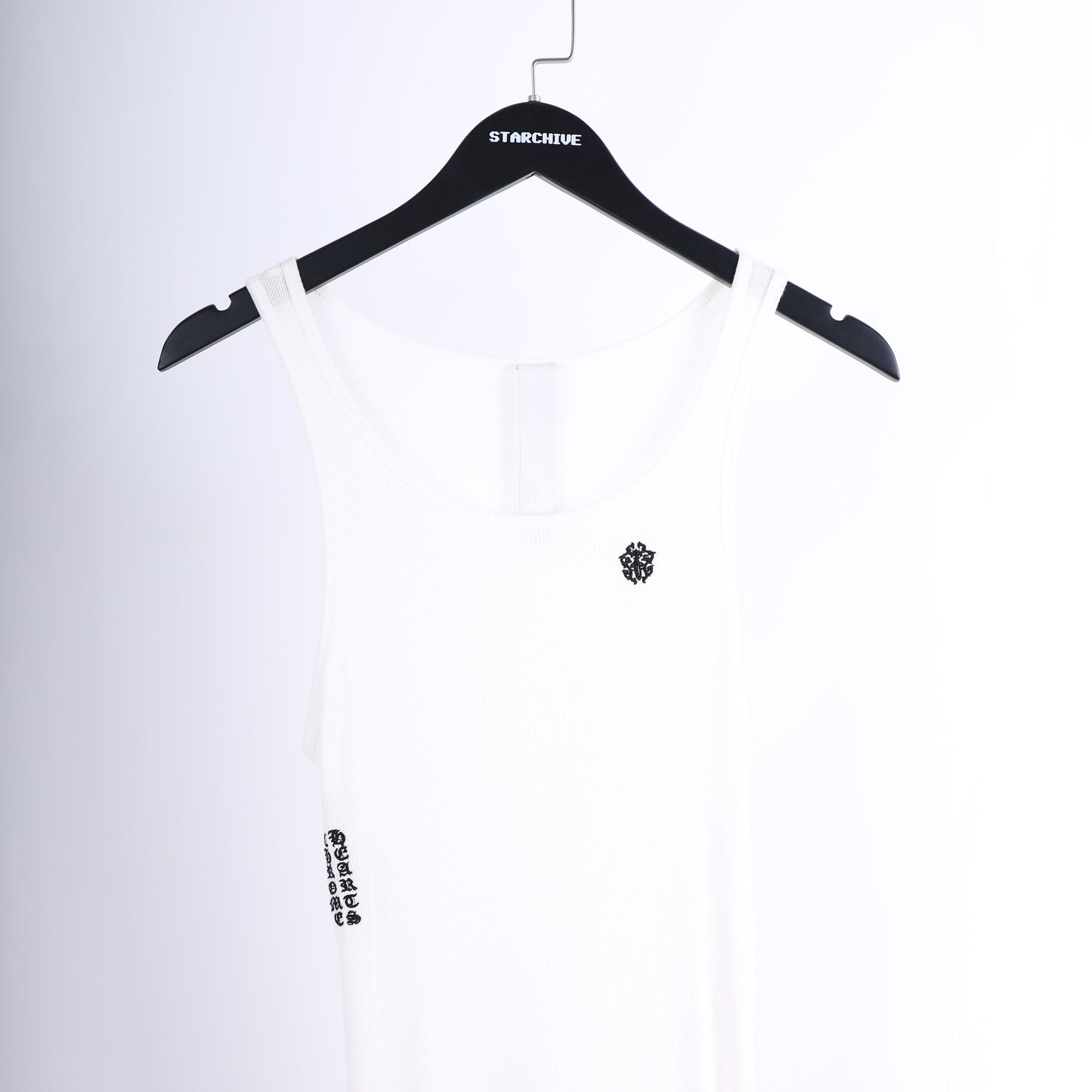 Chrome Hearts Womans White  SCRIPT Long White Dress