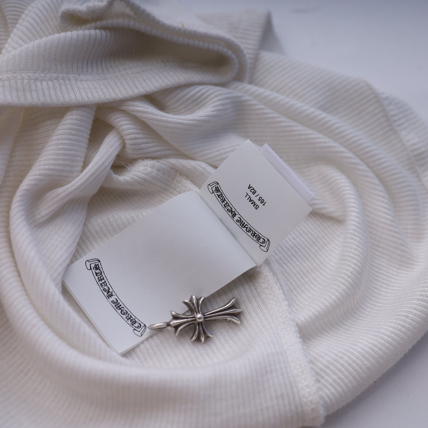 Chrome Hearts Womans White  SCRIPT Long White Dress