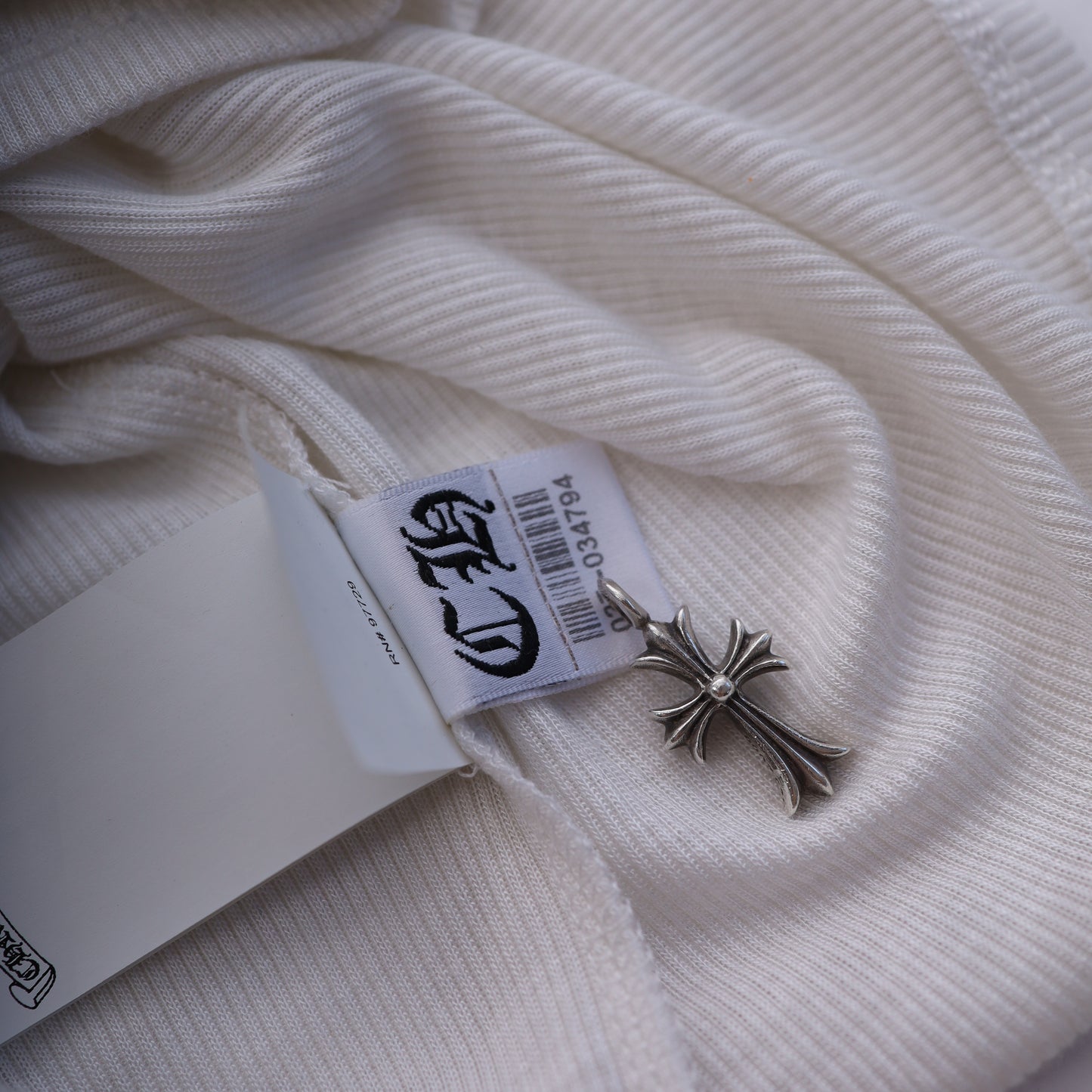 Chrome Hearts Womans White  SCRIPT Long White Dress