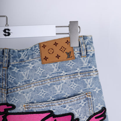 LOUIS VUITTON GRAFFITI DENIM SZ 33