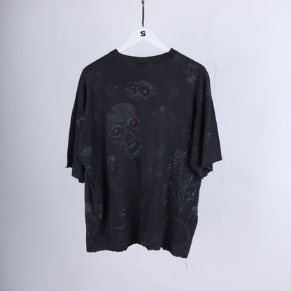 VINTAGE LIVE FAST DIE YOUNG SKULL T-SHIRT