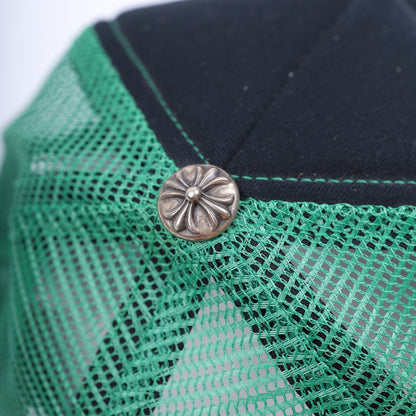 CHROME HEARTS GREEN HOLLYWOOD TRUCKER HAT