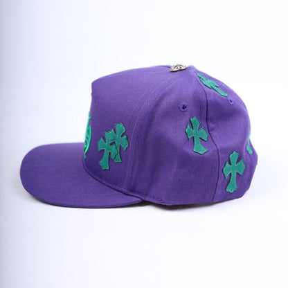 CHROME HEARTS PURPLE/GREEN CH PATCH HAT