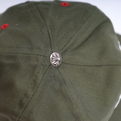 OLIVE TRIPLE CROSS CAMP HAT CHROME HEARTS HOLLYWOOD