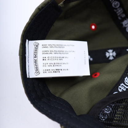 OLIVE TRIPLE CROSS CAMP HAT CHROME HEARTS HOLLYWOOD