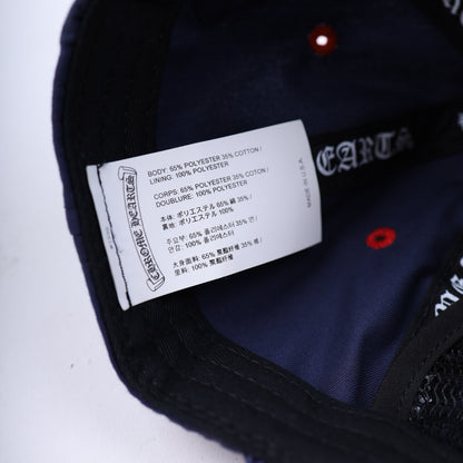 NAVY TRIPLE CROSS CAMP HAT CHROME HEARTS HOLLYWOOD