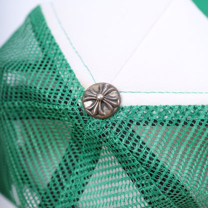 CHROME HEARTS GREEN MESH HOLLYWOOD TRUCKER HAT