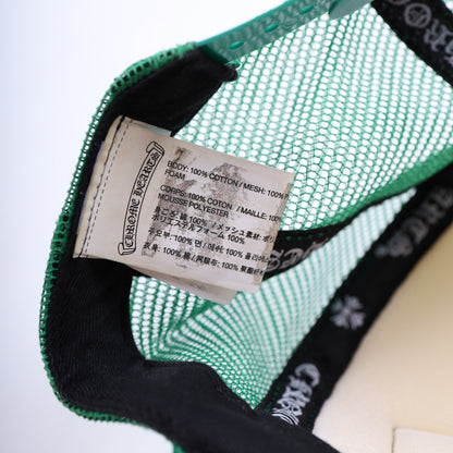 CHROME HEARTS GREEN MESH HOLLYWOOD TRUCKER HAT