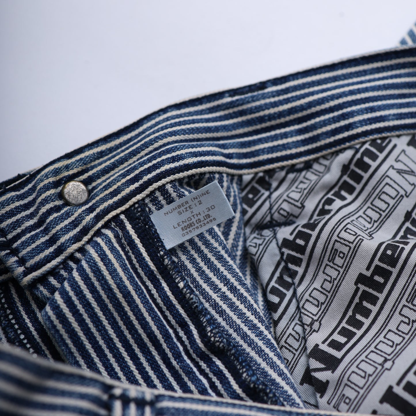 Number Nine Pinstripe Painter Pants A/W 2001