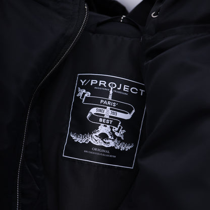 Y PROJECT SLEEVE ZIP HOODED BOMBER