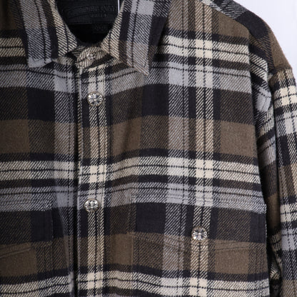 Chrome Hearts Green/ Brown Sherpa Lined Flannel