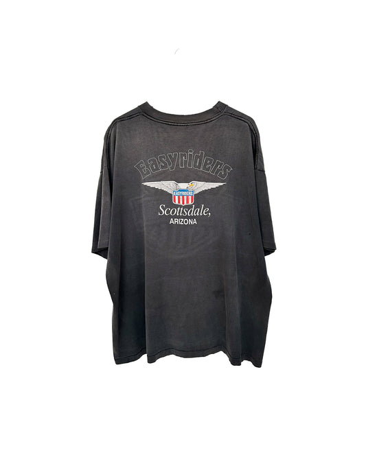 VINTAGE BOXY XXL HARLEY EMBLEM TEE THRASH FADED