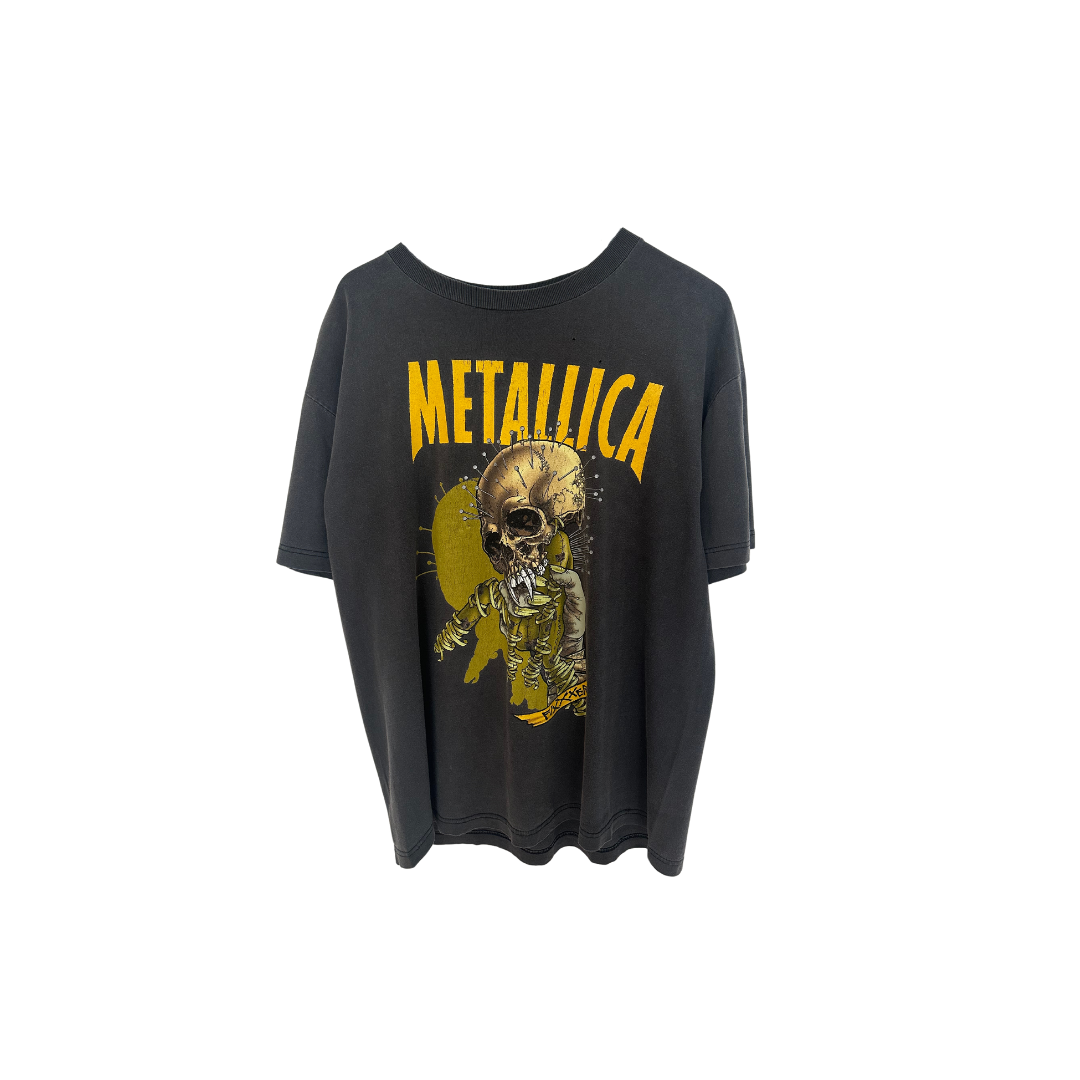 Vintage Faded Yellow Metallica Tee Giant Tag