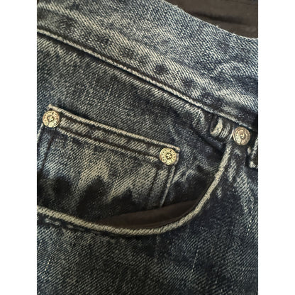 Chrome Hearts Black, White & Brown Patch blue Denim Jeans