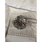 CHROME HEARTS WHITE LEATHER CARGO SHORTS