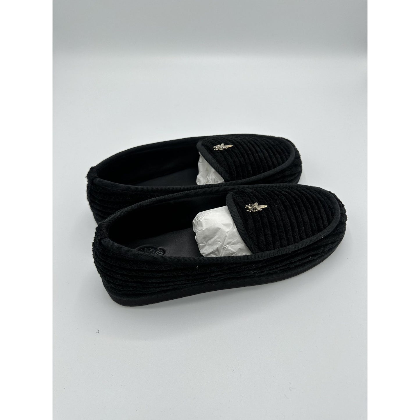 CHROME HEARTS HOTEL SLIPPER DAGGER LOAFERS BLACK