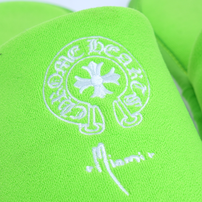 CH MIAMI NEON GREEN SLIPPERS
